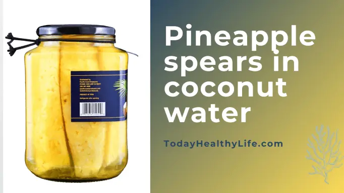 Pineapple spears in coconut water