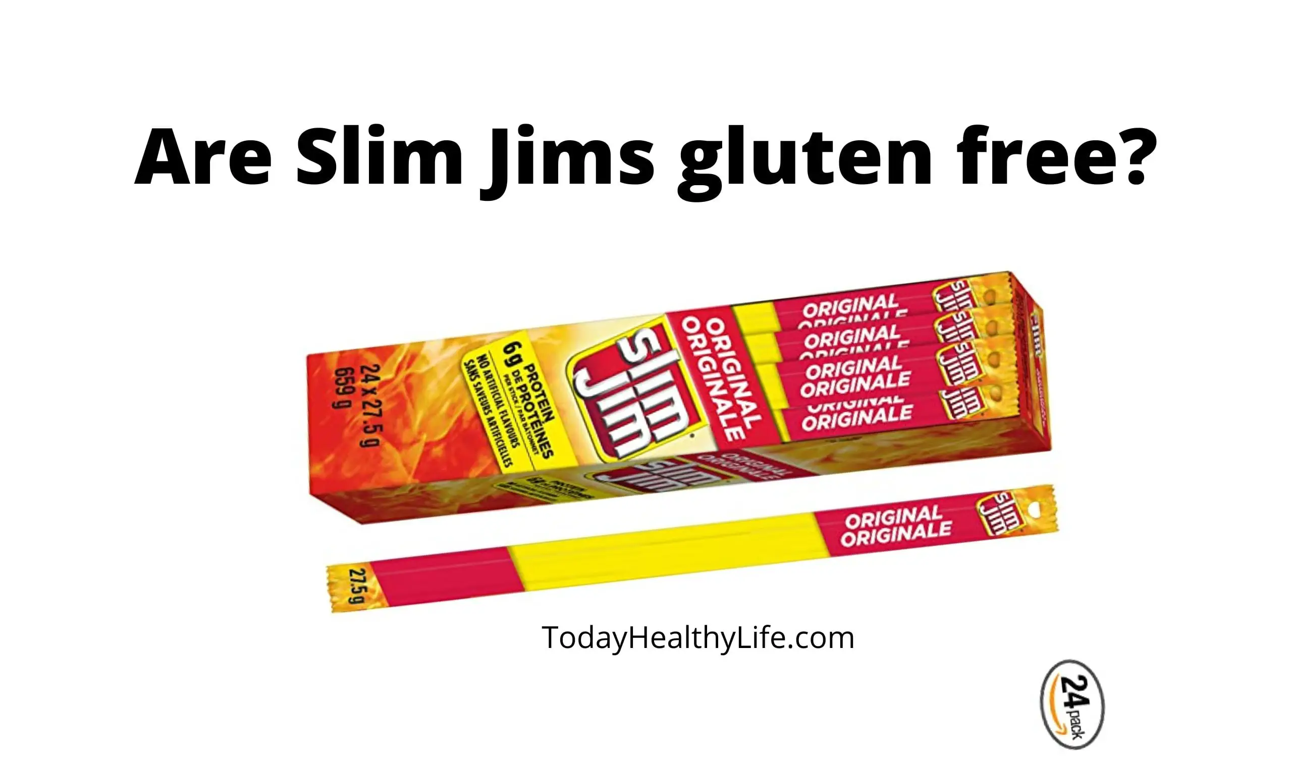 A packet of Slim Jim with white background. Are Slim Jims gluten free?