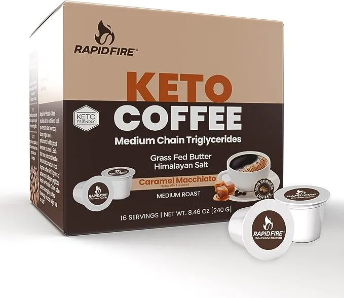 Rapidfire Caramel Macchiato Ketogenic High Performance Keto Coffee