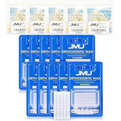 10. JMU 10 Pack Precut Orthodontic Wax for Braces